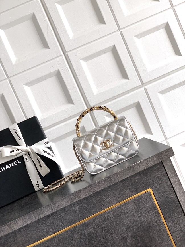 Chanel Clutch With Chain AP4975 silver