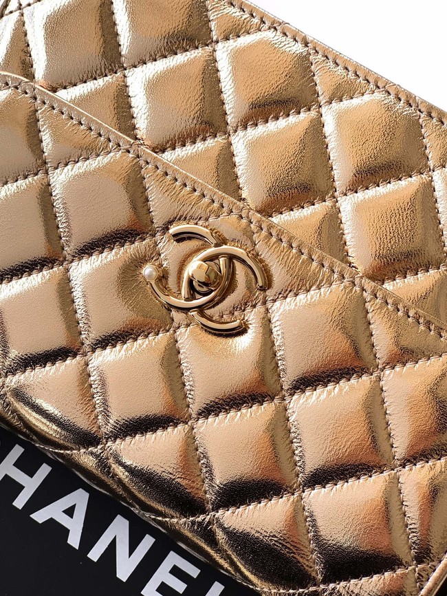 Chanel Mini Flap Bag with Top Handle AS5984 gold