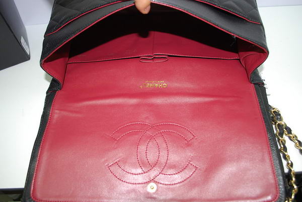 Chanel Maxi Double Flaps Bag A36098 Black Original Caviar Leather Gold Chanel Maxi Double Flaps Bag A36098 Black Original Caviar Leather Gold