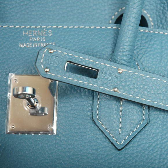 Hermes Birkin 30CM Tote Bags Smooth Togo Leather Blue Hermes Birkin 30CM Tote Bags Smooth Togo Leather Blue
