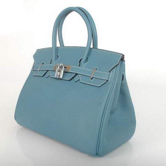 Hermes Birkin 30CM Tote Bags Smooth Togo Leather Blue Hermes Birkin 30CM Tote Bags Smooth Togo Leather Blue