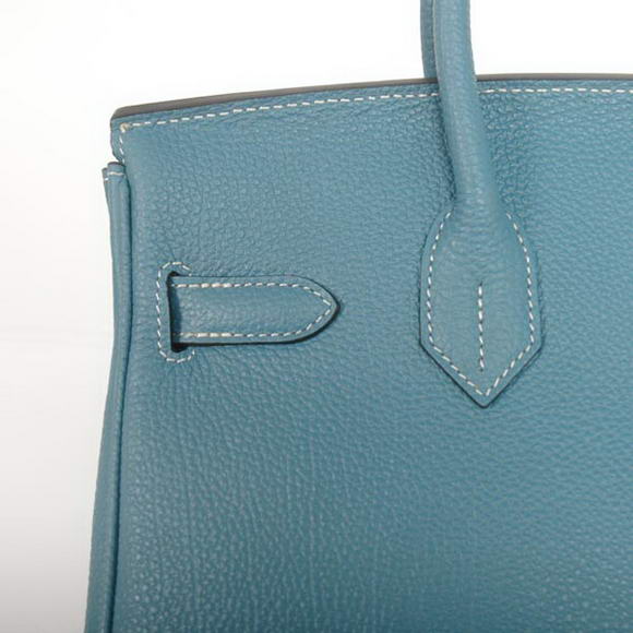 Hermes Birkin 30CM Tote Bags Smooth Togo Leather Blue Hermes Birkin 30CM Tote Bags Smooth Togo Leather Blue