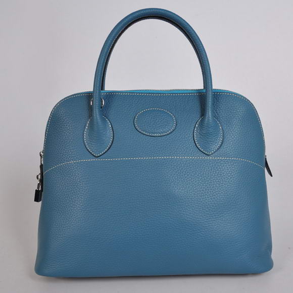 Hermes Bolide 37CM Tote Bags Clemence H1037 Blue Hermes Bolide 37CM Tote Bags Clemence H1037 Blue
