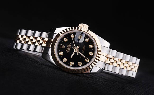 Rolex Datejust Golden&Black 25mm Women Watch-RD3832 Rolex Datejust Golden&Black 25mm Women Watch-RD3832