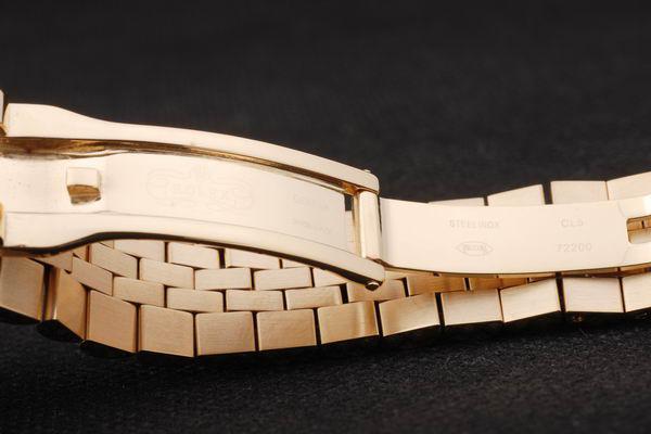Rolex Datejust Mechanism Golden Bezel White Surface Watch-RD2376 Rolex Datejust Mechanism Golden Bezel White Surface Watch-RD2376