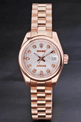 Rolex Datejust Rose Gold&White Surface 25mm Watch-RD3759 Rolex Datejust Rose Gold&White Surface 25mm Watch-RD3759