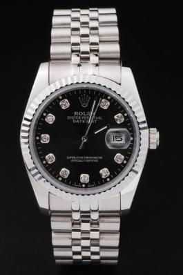 Rolex Datejust Swiss Mechanism Silver&Black Watch-RD2379 Rolex Datejust Swiss Mechanism Silver&Black Watch-RD2379